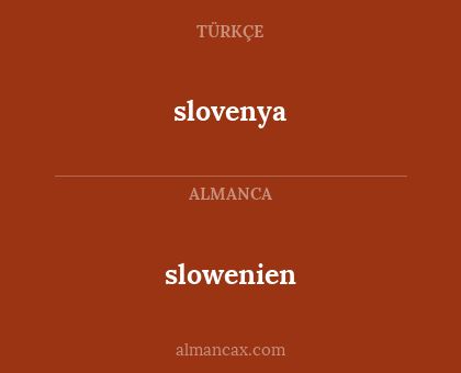 slowenien - slovenya