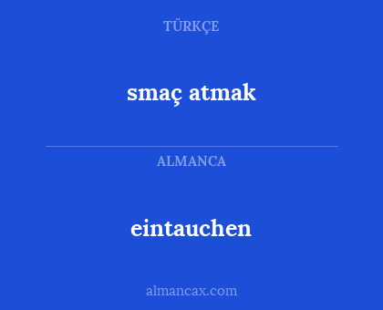 eintauchen - smaç atmak