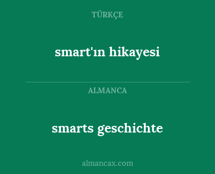 smarts geschichte - smart'ın hikayesi