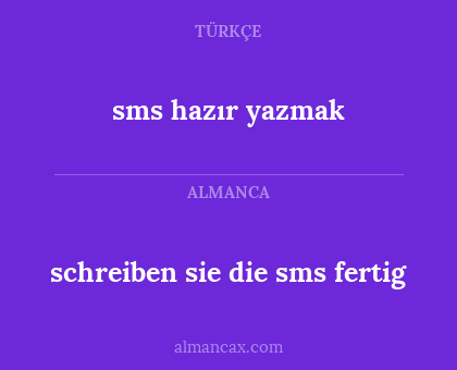 sms hazır yazmak - schreiben sie die sms fertig
