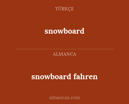 snowboard - snowboard fahren