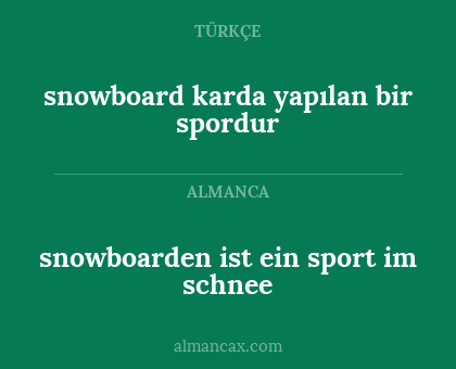 snowboarden ist ein sport im schnee - snowboard karda yapılan bir spordur