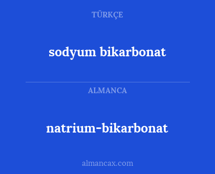 sodyum bikarbonat - natrium-bikarbonat
