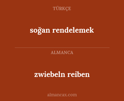soğan rendelemek - zwiebeln reiben