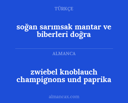 soğan sarımsak mantar ve biberleri doğra - zwiebel knoblauch champignons und paprika