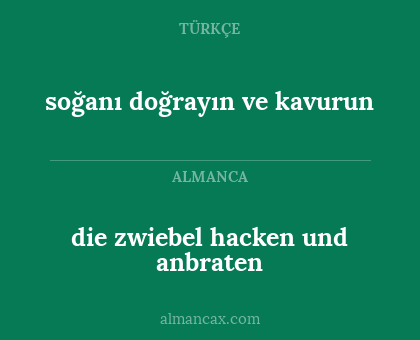 soğanı doğrayın ve kavurun - die zwiebel hacken und anbraten