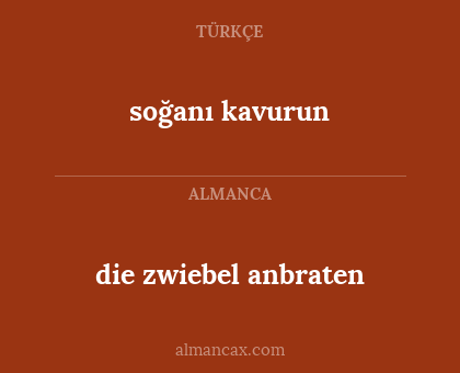 soğanı kavurun - die zwiebel anbraten