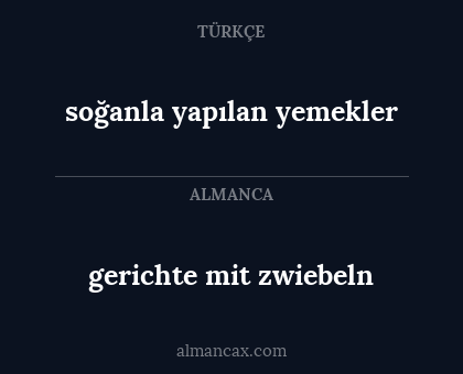 gerichte mit zwiebeln - soğanla yapılan yemekler