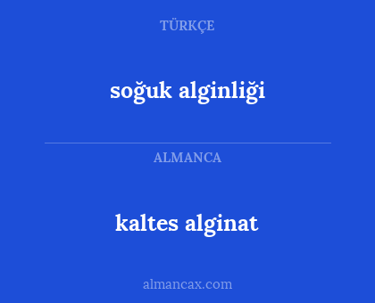 kaltes alginat - soğuk alginliği