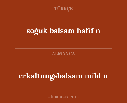 erkaltungsbalsam mild n - soğuk balsam hafif n