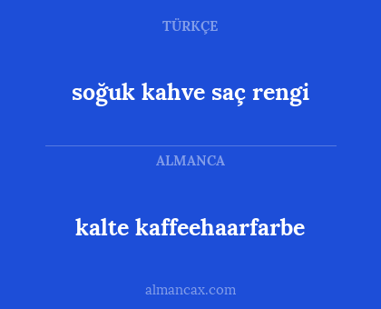kalte kaffeehaarfarbe - soğuk kahve saç rengi