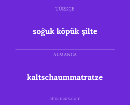 soğuk köpük şilte - kaltschaummatratze