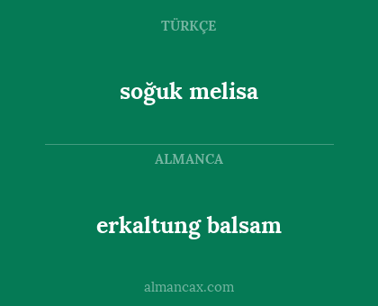 soğuk melisa - erkaltung balsam