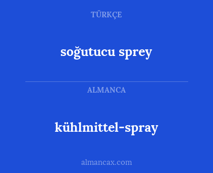 soğutucu sprey - kühlmittel-spray