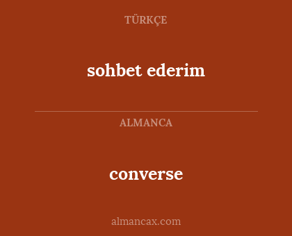 converse - sohbet ederim