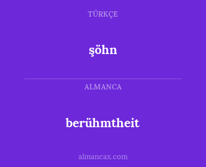 şöhn - berühmtheit