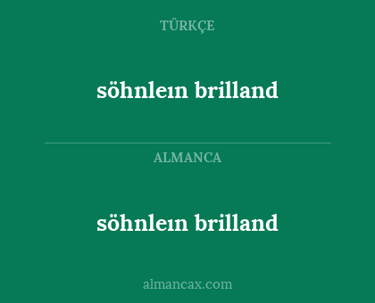 söhnleın brilland - söhnleın brilland