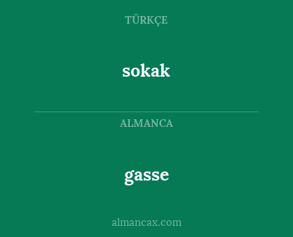 gasse - sokak