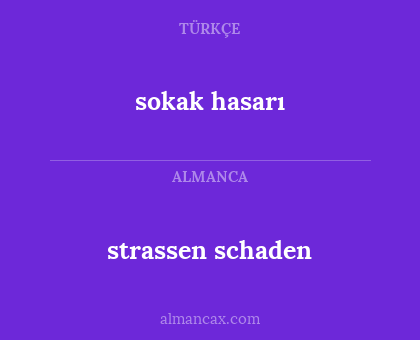 sokak hasarı - strassen schaden