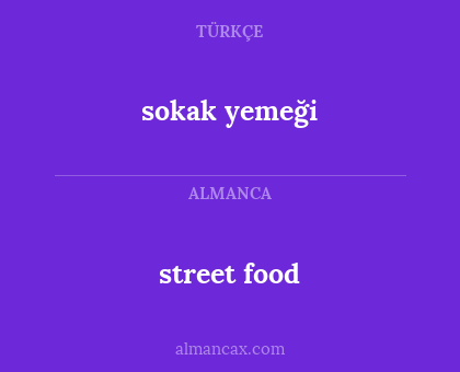 sokak yemeği - street food