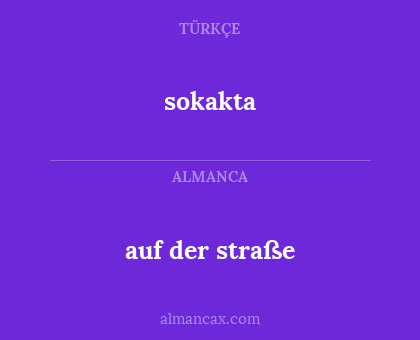 auf der straße - sokakta