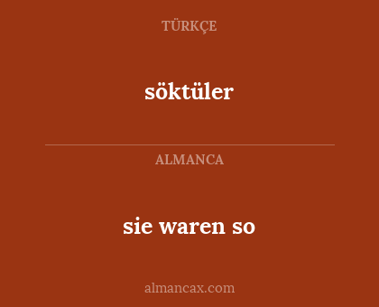 söktüler - sie waren so