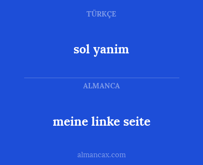 meine linke seite - sol yanim