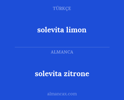 solevita limon - solevita zitrone