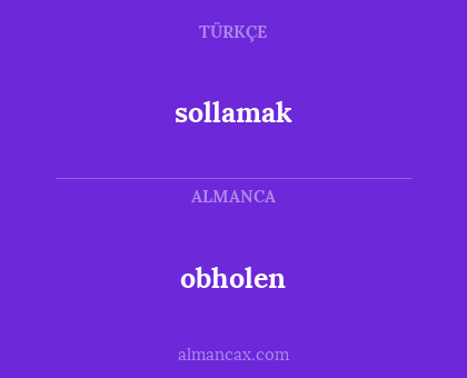 obholen - sollamak