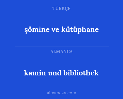 kamin und bibliothek - şömine ve kütüphane
