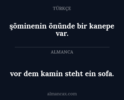 şöminenin önünde bir kanepe var. - vor dem kamin steht ein sofa.