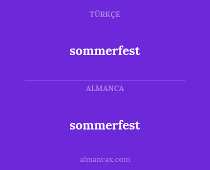 sommerfest - sommerfest