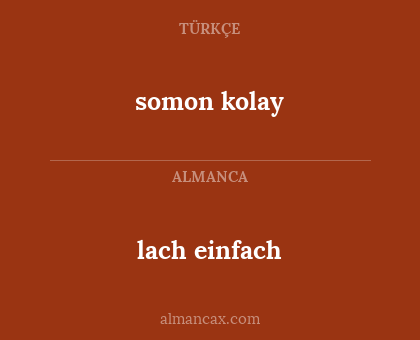 lach einfach - somon kolay