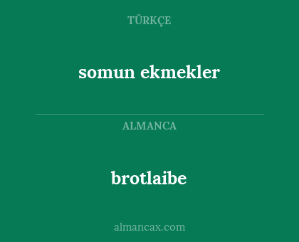 somun ekmekler - brotlaibe