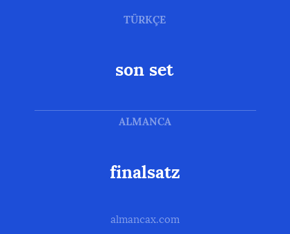 finalsatz - son set