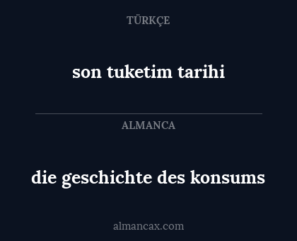 die geschichte des konsums - son tuketim tarihi