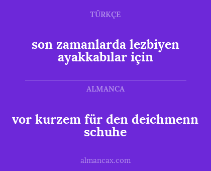 son zamanlarda lezbiyen ayakkabılar için - vor kurzem für den deichmenn schuhe