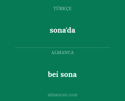 sona'da - bei sona