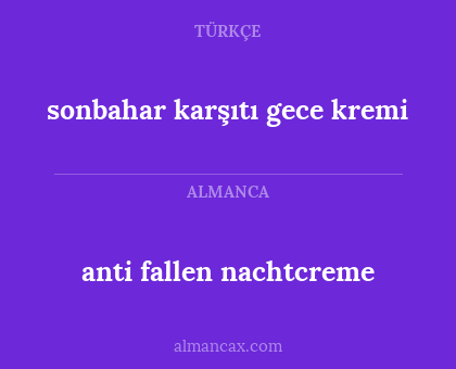 sonbahar karşıtı gece kremi - anti fallen nachtcreme