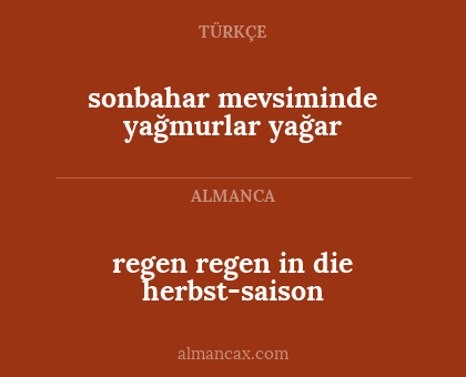 sonbahar mevsiminde yağmurlar yağar - regen regen in die herbst-saison
