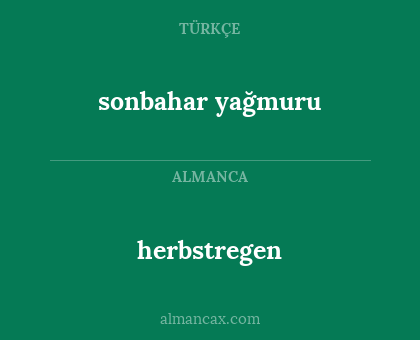 sonbahar yağmuru - herbstregen