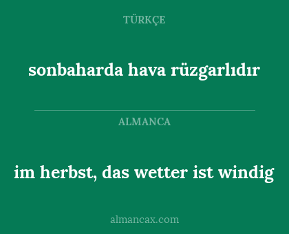 sonbaharda hava rüzgarlıdır - im herbst, das wetter ist windig