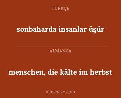 sonbaharda insanlar üşür - menschen, die kälte im herbst