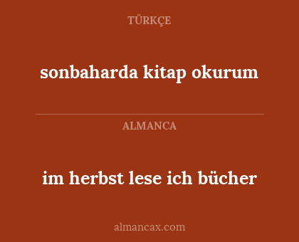 sonbaharda kitap okurum - im herbst lese ich bücher