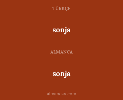 sonja - sonja