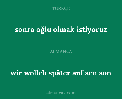 wir wolleb später auf sen son - sonra oğlu olmak istiyoruz