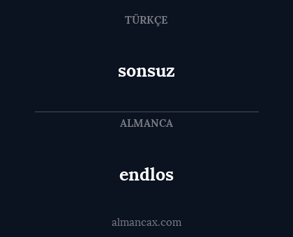 sonsuz - endlos