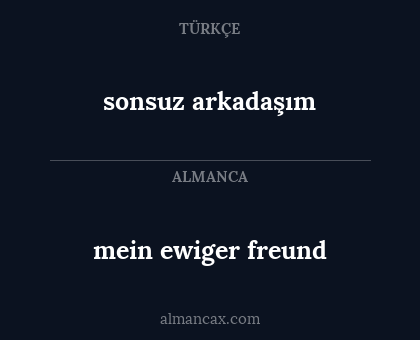 mein ewiger freund - sonsuz arkadaşım