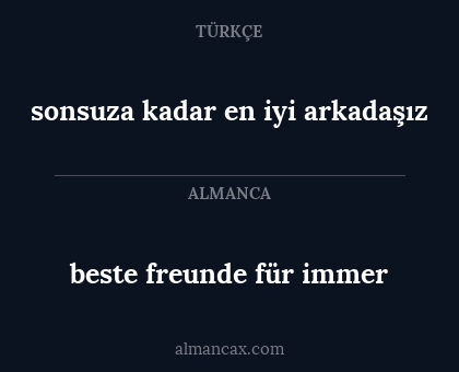sonsuza kadar en iyi arkadaşız - beste freunde für immer