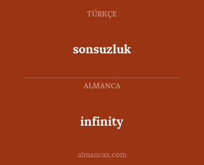 infinity - sonsuzluk
